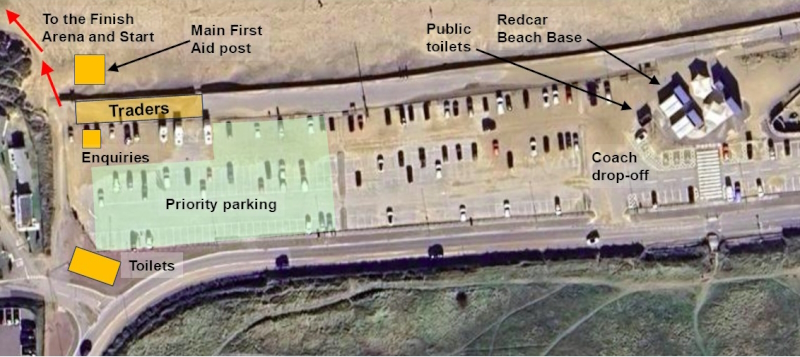 Map showing the layout of the Base Camp.