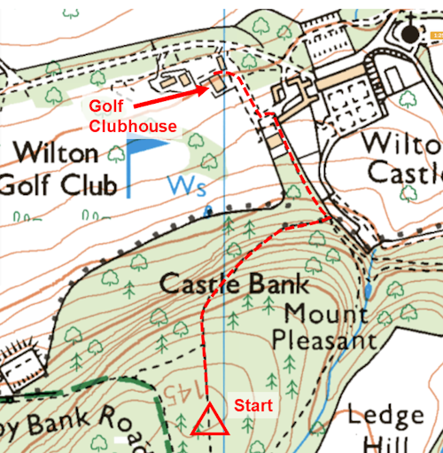 Map of the route to the Start.