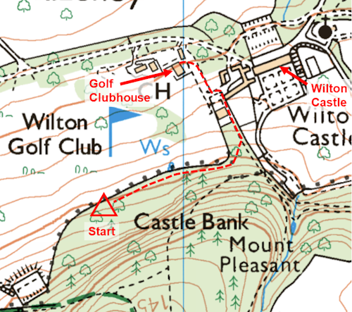 Map of the route to the Start.